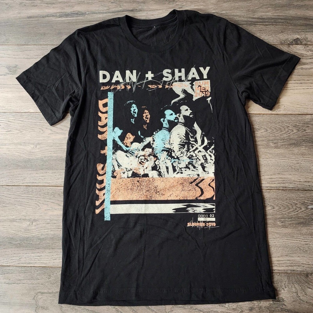 Dan + Shay Country Pop 2019 Summer Tour Black Graphic T-Shirt Size S